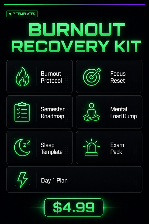 Student Focus & Productivity Planner — Full Semester System